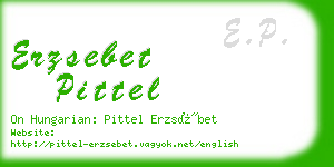 erzsebet pittel business card